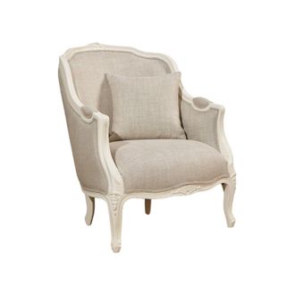 Robin des Bois Sill&oacute;n berg&egrave;re de madera maciza y lino premium lino