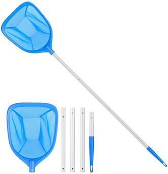 OEM Red Para Piscinas, Recogedor De Hojas, Estable Y Fina, Con Mango De Aluminio Desmontable De 1,14 M, Herramienta Para Limpiar Hojas Flotantes E Insecto