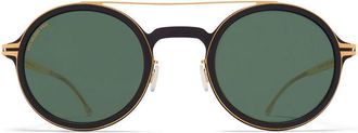Mykita Hemlock Polarized 585 Mens Sunglasses Gold Size 46