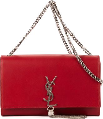 Saint Laurent Pre-owned Womens Kate Tassel Medium Shoulder Bag - Red - One Size