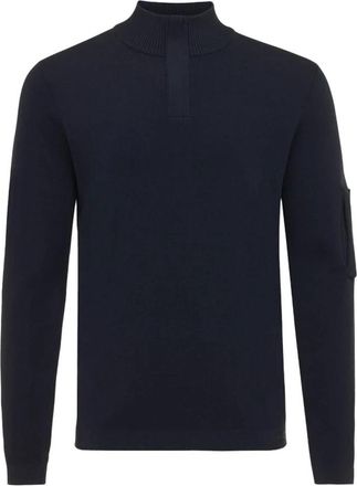 Genti Stijlvolle Pullover Sweater - Heren - Coltruien - Blauw - 2XL - Truien & Vesten