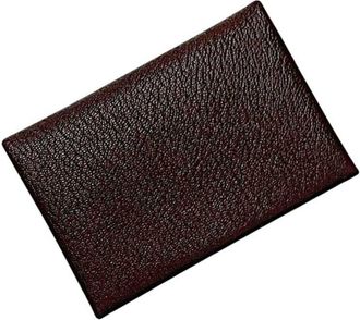Herm&egrave;s Blue Brown Leather Wallet (Bi-Fold) (Pre-Owned)
