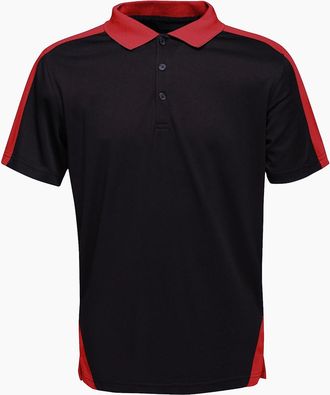 Regatta Mens Regatta Contrast Coolweave Pique Polo Shirt - Black - Size: 48