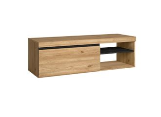 Skraut Home Skraut Home - Mueble De Tv naturale, Roble/negro, Mediano, N&oacute;rdico, 120x40x41cm