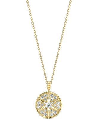 Sphera Milano 14K Over Silver Cz Star Necklace