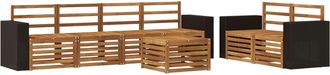 vidaXL Conjunto De Sof&aacute;s De Exterior 7 Uds. Natural Vidaxl