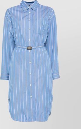 A.P.C. short shirt dress long sleeves belt