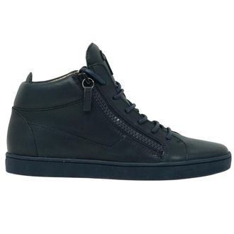 Giuseppe Zanotti Giuseppe Zanotti Mens Navy Blue High Top Sneaker - Size UK 6