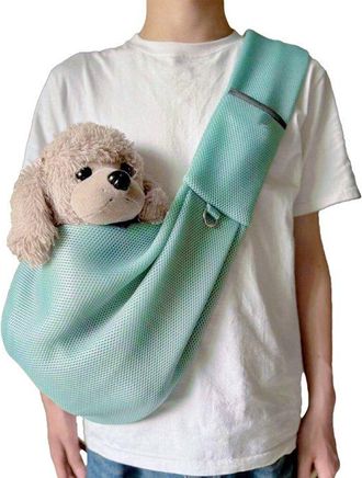 OEM Bolsa De Transporte Para Perros O Gatos Peque&ntilde;os - Correa Ajustable, Bolsillo Con Cremallera - Apta Para Cachorros O Gatos - Azul