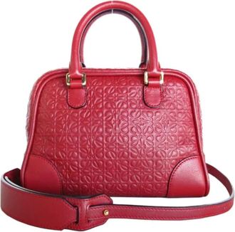 Loewe Pre-owned Handbags, female, Red, Size: ONE SIZE Pre-owned Leather handbags