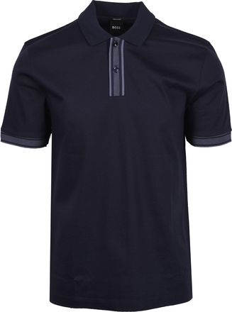 HUGO BOSS Mens H-PARLAY 238 POLO DARK BLUE - Navy Cotton - Size X-Large