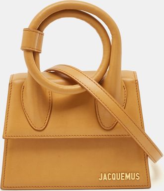Jacquemus Le Chiquito Noeud Tan Leather Top Handle Bag