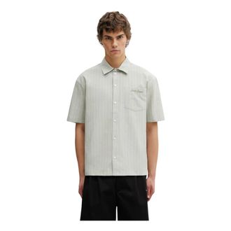 Daily Paper Clothing Script SS Shirt - Heren - Korte mouwen Overhemden - Groen - 2XL - Katoen - Overhemden