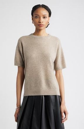 Nordstrom Short Sleeve Cashmere Sweater in Beige Bliss at Nordstrom Rack, Size X-Large