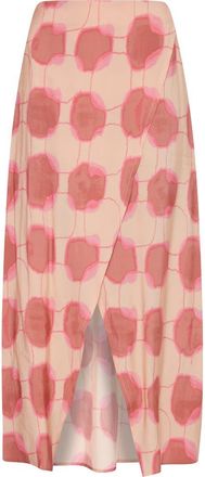 b.young Hanva Tulip Hem Skirt in Pink Tye Dye Mix at Nordstrom Rack, Size 10 Us / 42 Eu