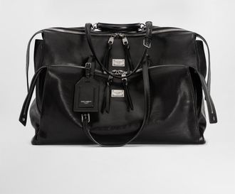 Dolce & Gabbana Vittoria Calfskin Bag - Man Crossbody Bags Black Onesize