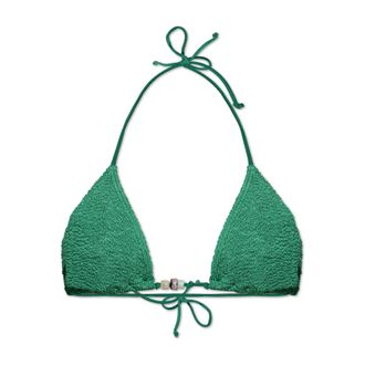 Bond-Eye Badmode, Dames, Groen, ONE Size, Nylon, Beaded Ingrid Triangle