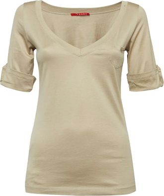 Prada Top con scollo a V - Marrone