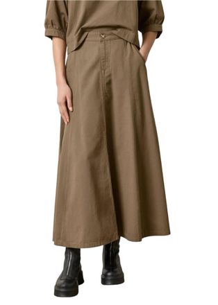 Lilla P Seamed Maxi Skirt In Parsley