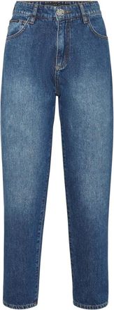 Philipp Plein Denim Mom Fit Broek - Dames - Loose Fit Jeans - Blauw - W30 - Denim - Jeans