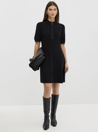Contemporaine Womens Zippered knit dress made of responsibly sourced wool