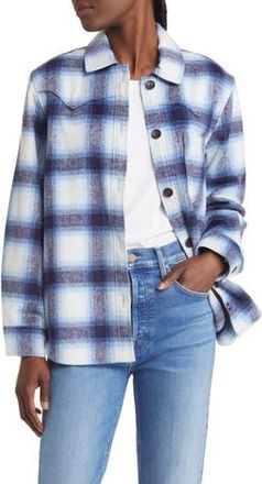 Rails Tripp Plaid Flannel Shirt Jacket in Azure Sapphire at Nordstrom Rack, Size Large