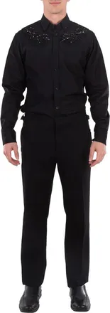 Burberry Straight-Leg Wool Pants, Brand Size 46 (Waist Size 31.1)