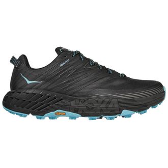 Hoka One One Hoka Speedgoat 4 GTX Textile Synthetic Womens Low Top Trainers - Anthracite Dark Gull Grey - Size:UK 5.5