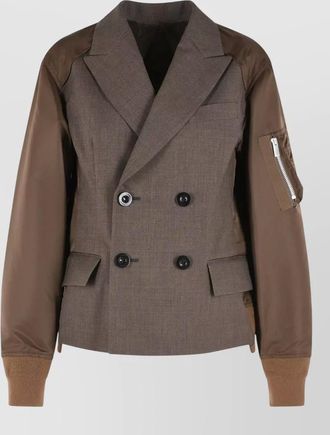 sacai double breasted coat