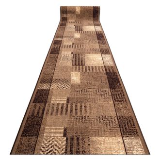 RugsX Rugsx - Alfombra De Pasillo Con Refuerzo De Goma Essenza Beige 100 Cm Brown 100x1000 Cm