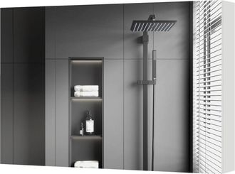 Kleankin Kleankin - Armadietto da Bagno a Parete con Specchiera a 3 Ante Bianco