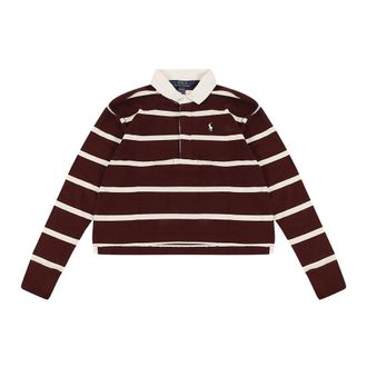 Ralph Lauren Gebreide Rugby Trui - Dames - Polos - Rood - M - Tops