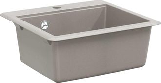 vidaXL Lavabo 80% Cuarzo Y 20% Resina 470 X 440 Mm Gris Vidaxl
