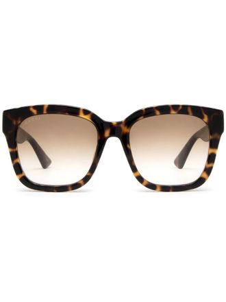 Gucci Bril met vierkant montuur - Bruin