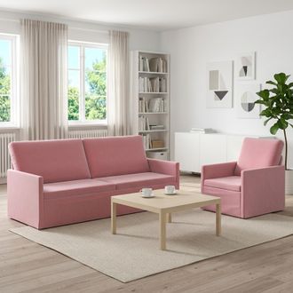 vidaXL Vidaxl Set Di Divani 2 Pcs Rosa Velluto (v)