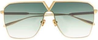 Valentino 53mm Aviator Sunglasses in Gold Gold Green at Nordstrom Rack