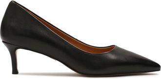Kazar Zwarte lage hakken pumps - Dames - Pumps - Zwart - 37 EU - Leer - Schoenen