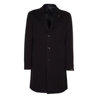 Tagliatore Wollen Kasjmier Jas - Heren - Mantel - Zwart - 2XL - Wol - Jassen