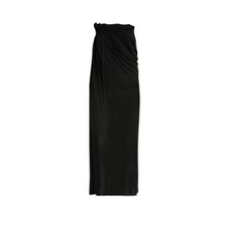 ADĀMO Andrea Adamo Maxi Rok - Dames - Maxi Rokken - Zwart - S - Leer - Rokken