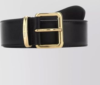 Miu Miu adjustable leather belt with gold-tone hardware
