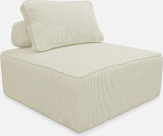 Sweeek Sweeek - M&oacute;dulo Para Sof&aacute; Modular De Pana, 1 Plaza, Lao, Crema, 90x90x40 Cm