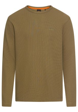 Boss Orange by Hugo Boss Langarmshirt BOSS ORANGE Tempesto, Herren, Gr. XXL, gr&uuml;n (open gr&uuml;n342), Single Jersey, Obermaterial: 82% Baumwolle, 12% Polyamid, 6% Elasthan, regula