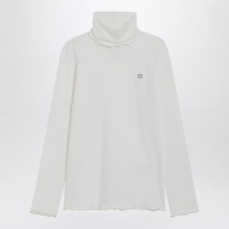 Douuod Turtleneck sweater in ivory cotton blend