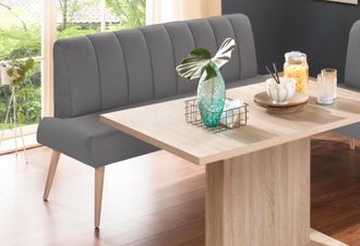 Exxpo Sofa Fashion Sitzbank »Costa, moderne Rückensteppung, bequem und elegant, hoher Holzfuss« hochwertige Detailverarbeitung, Frei im Raum stellbar