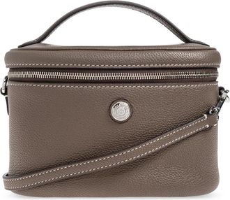 Tory Burch Pebble Soft Cosmetic Bag - Dames - Toilettassen - Bruin - ONE Size - Leer - Tassen