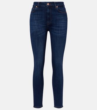 7 For All Mankind Aubrey high-rise cropped skinny jeans