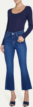 L'agence Kendra High Rise Crop Flare Jean In Sutton