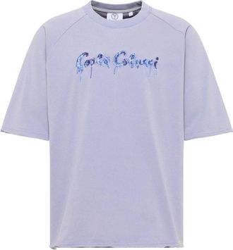 Carlo Colucci Oversize T-shirt - Heren - T-shirts - Blauw - L - Katoen - Tops