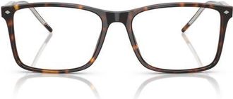 A|X Armani Exchange 57MM RECTANGLE in Havana/demo Lens at Nordstrom