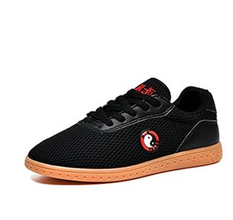 Generic Martial Arts Shoes, Tai Chi Kung Fu Trainers Adult Child Breathable Outdoor Sports(Black,5.5 UK)
